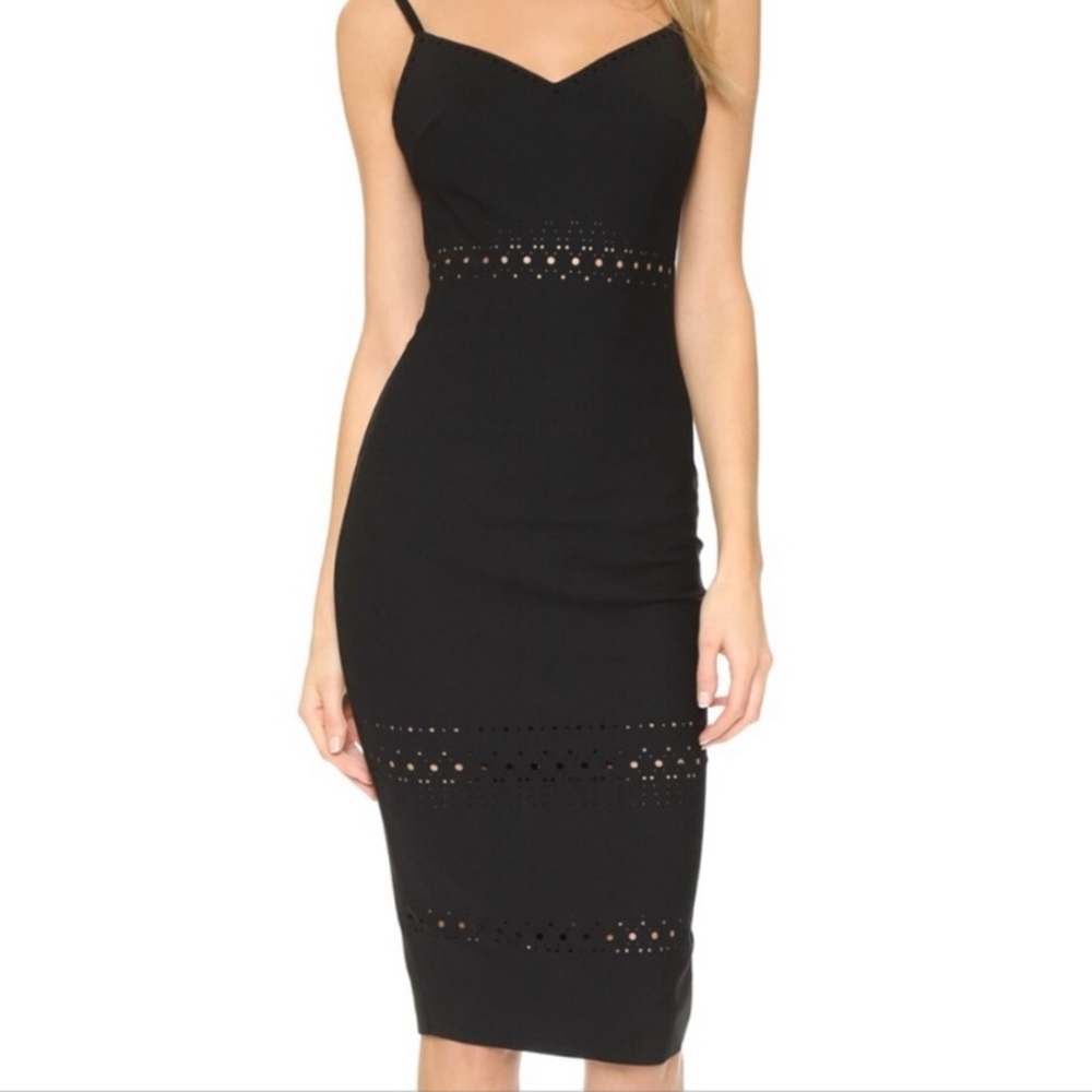 Elizabeth and James Maria Laser Cut Body Con Dress